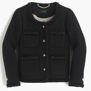 J. Crew Black Cropped Lady Jacket